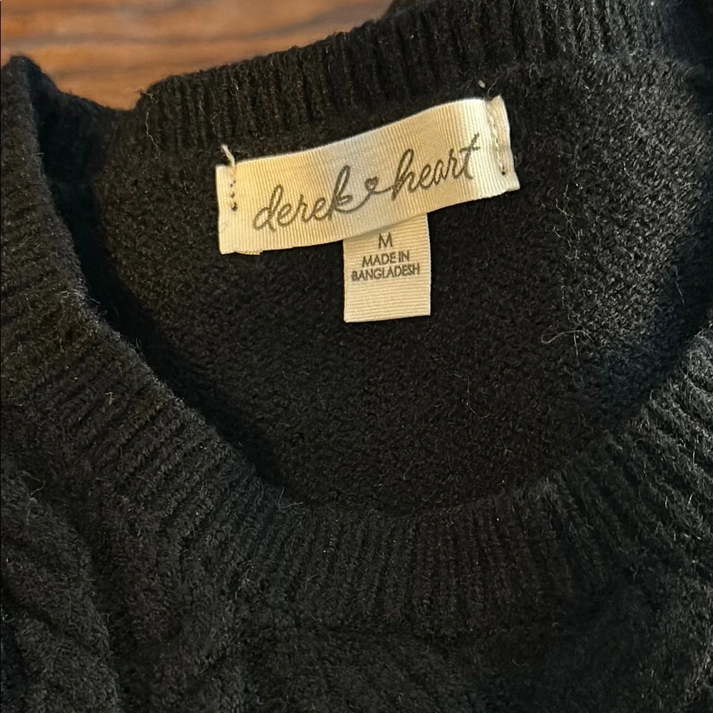 Black Cable Knit Sweater - Picture 6 of 7